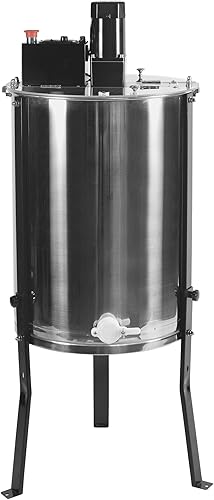 VIVO Extractor eléctrico de miel de 8 marcos solo 4 marcos profundos de acero inoxidable giratorio de tambor de panal alimentado BEE-V004E