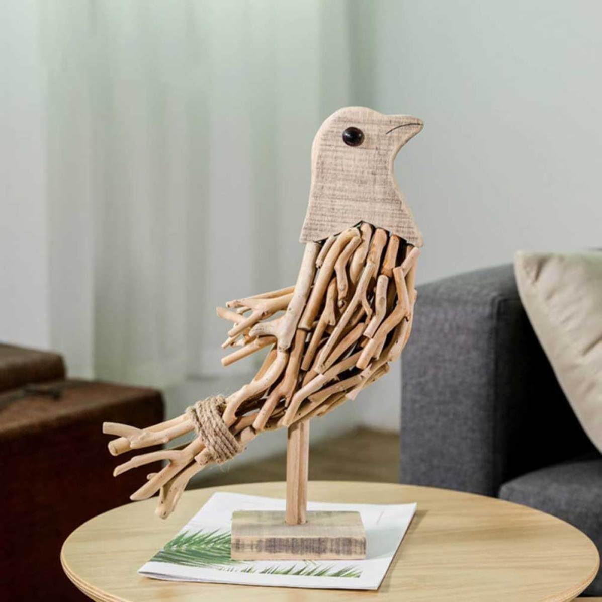 Decorazione in Legno a Forma di Volatile Ornamento Creativo per Casa e Scena Fotografica Artigianale Elegante e Raffinata