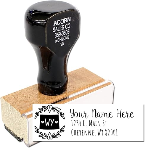 Miniatura 157 de State Love - Sello de dirección autoentintado para Texas, caja rosa, púrpura o negra, impresiones limpias y nítidas, diseño rectangular, tamaño 7/8