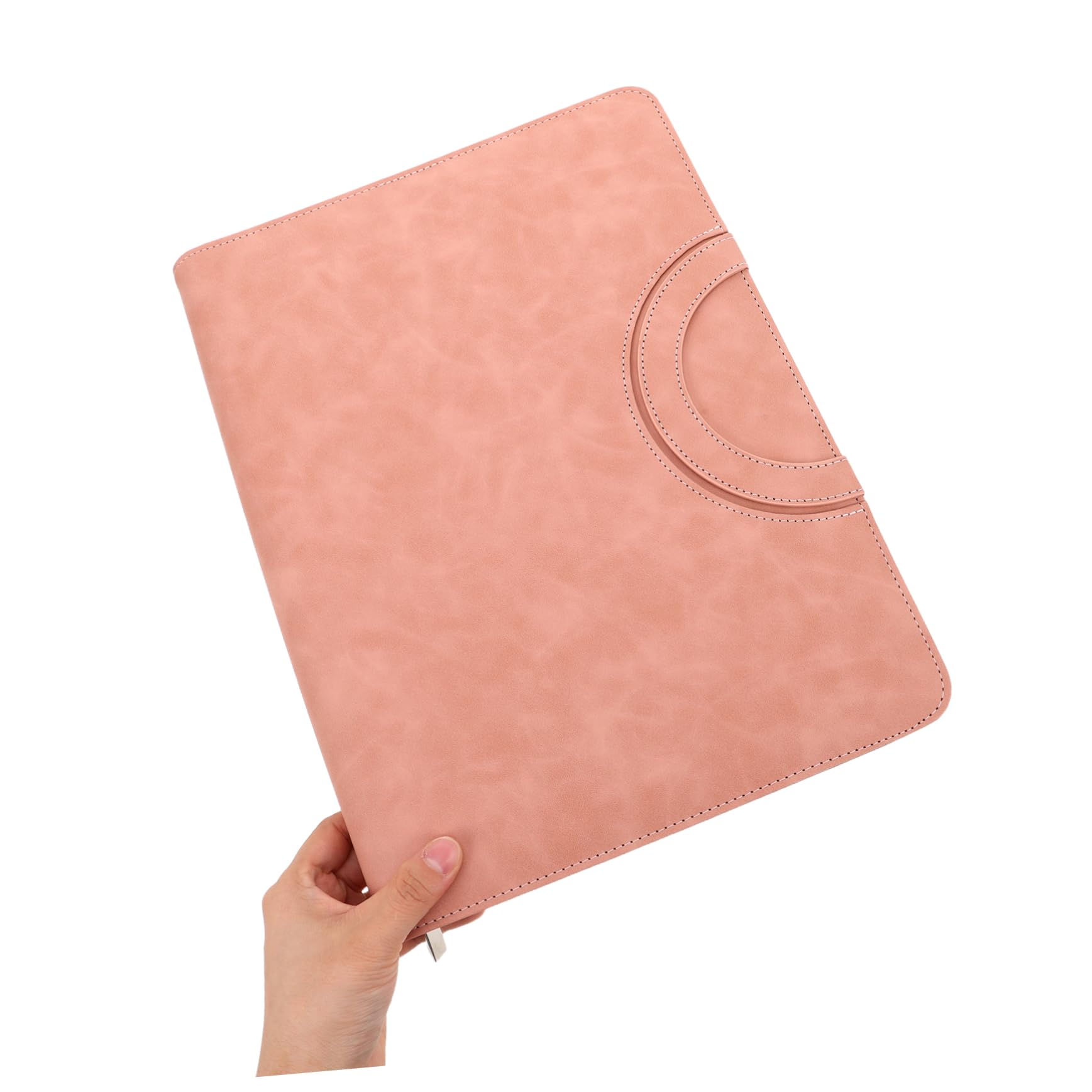Organizer per Documenti A4 in Pu con Chiusura a Cerniera Sicura, Custodia Porta Documenti Rosa per Viaggi e Utilizzo Quotidiano, Protegge Certificati e Passaporti