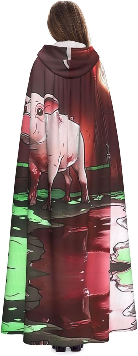 Machine pigs in underground bars Unique Darkness Poncho Shawl - Customizable Wearable Blanket for Women, Perfect Halloween Costume Accessory, Knight, Akatsuki, and More