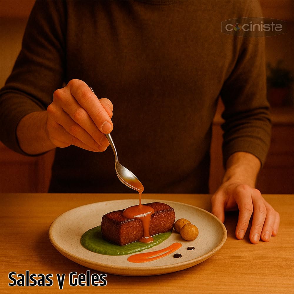 Cocinista Kit de Cocina Moderna y Molecular con Sifón 0,5 L, 20 Cargas N2O, Termómetro con Sonda, Balanza de Precisión y Utensilios de Esferificación para Espumas, Nata y Decoración