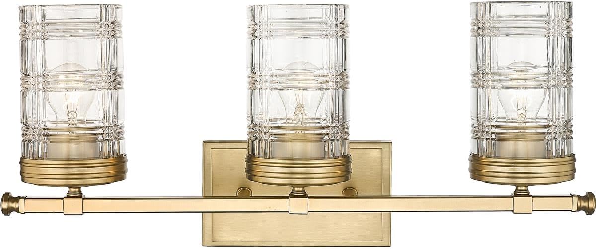Z-Lite 344-3V-HG Archer Vanity, 3-Light 180 Total Watts, Heirloom Gold