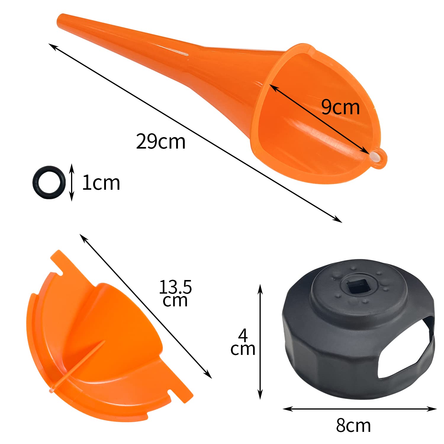 Amazon | Socpuro 車 オイル 交換 漏斗 オイルファンネル 分離式