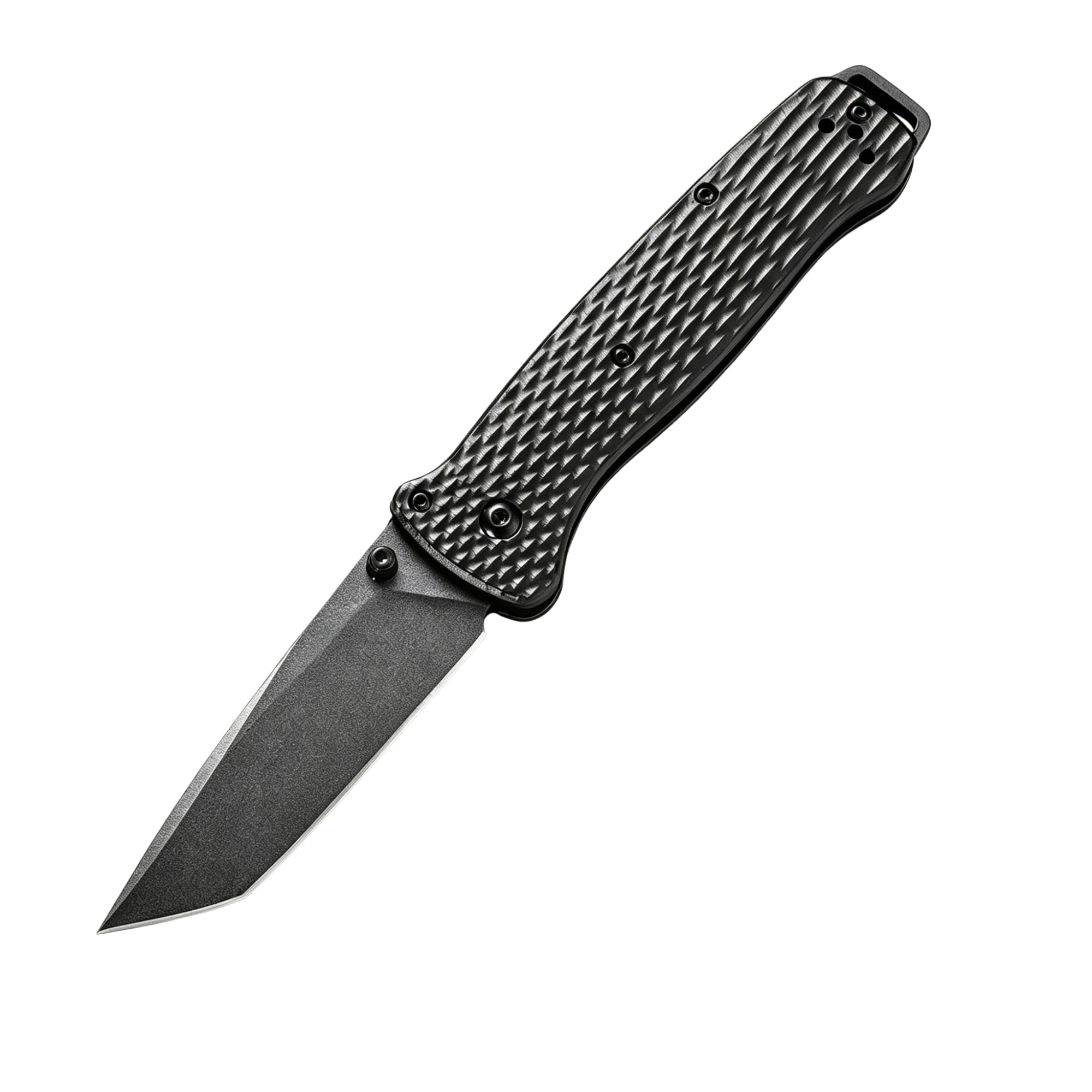 Navaja de Bolsillo Plegable Acero 440 Nailon T6061 para Outdoor，Negro