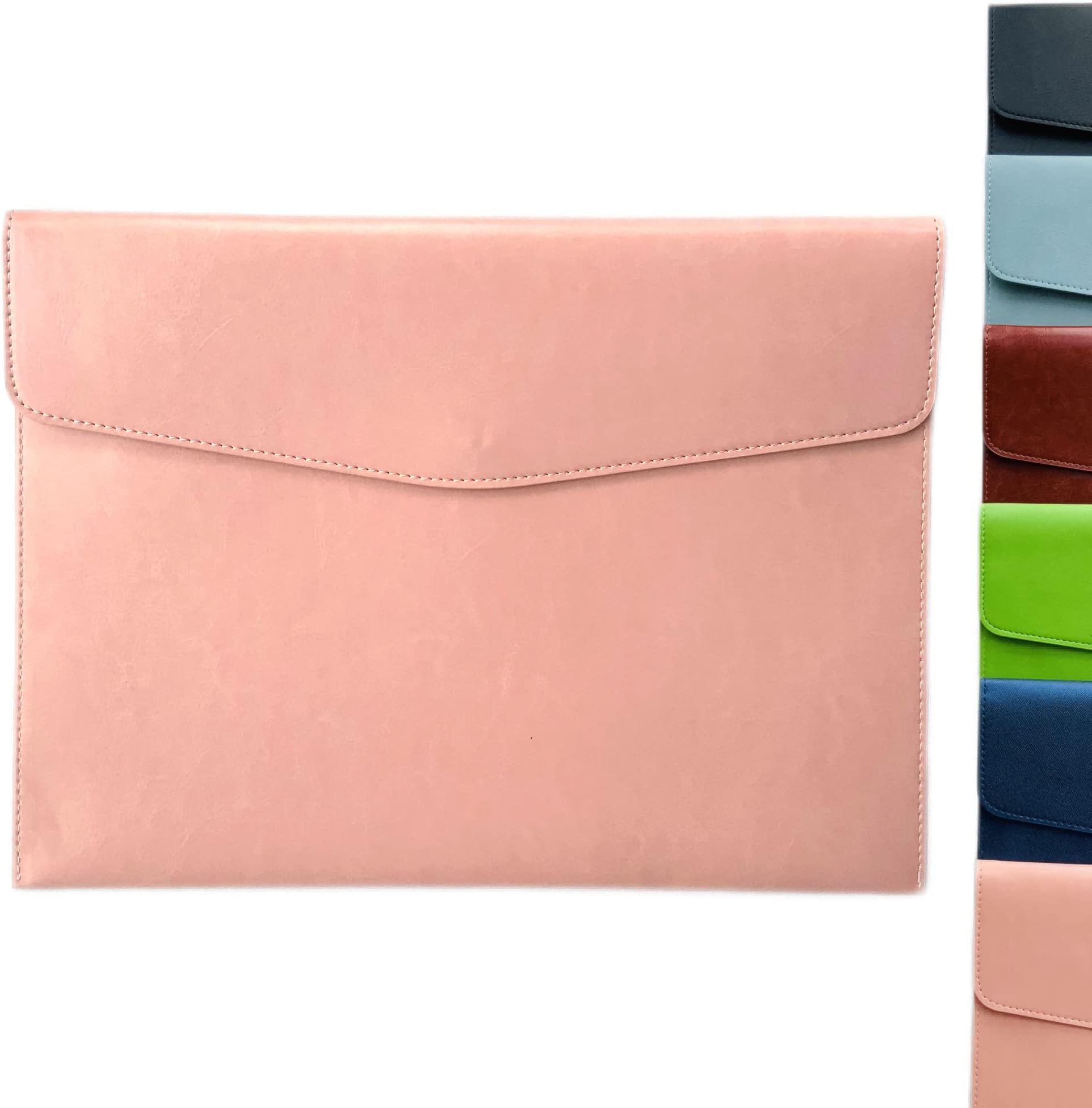 Amazon.com : Yufocusqc PU Leather A4 File Folder Document Holder 2 ...