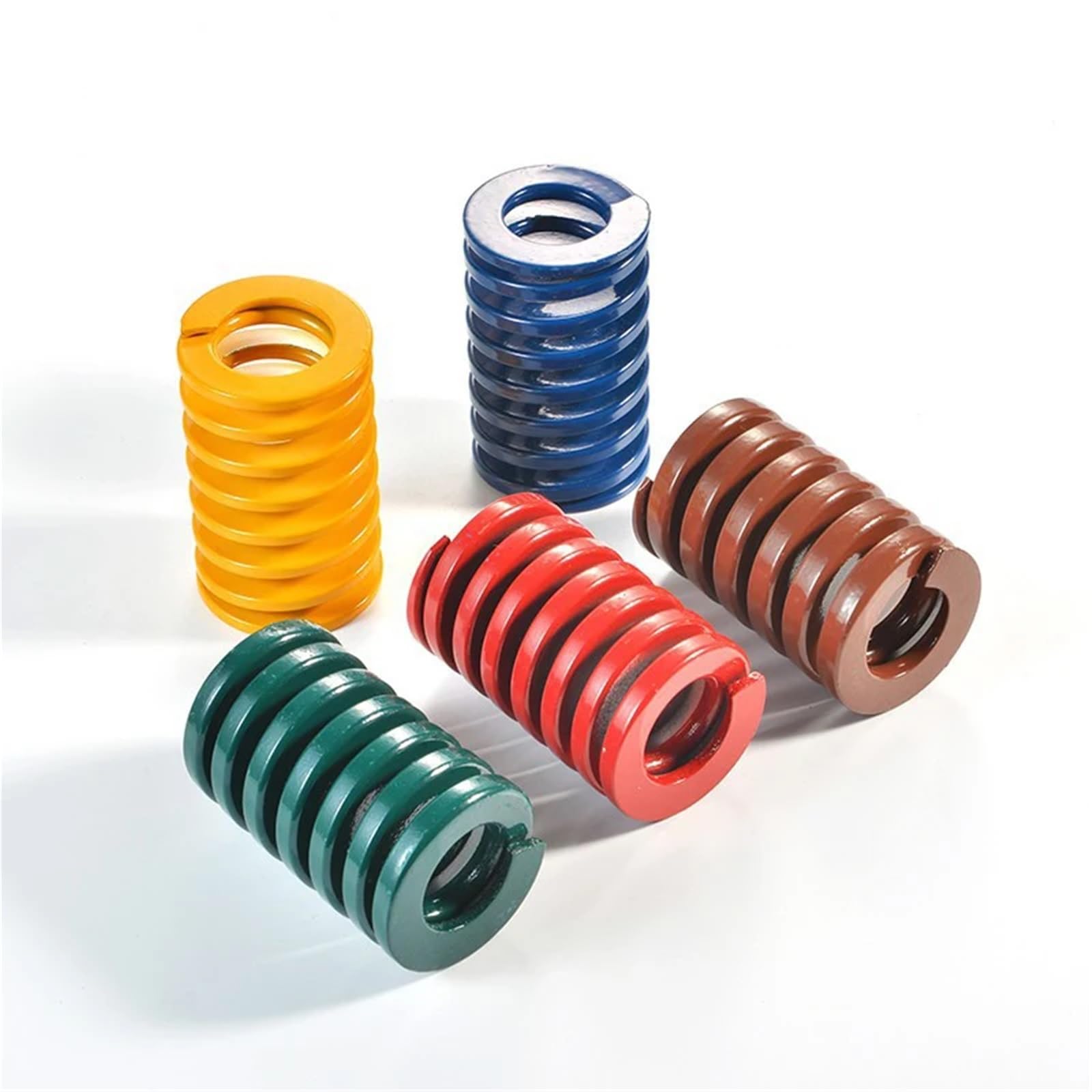 Sprężyna matrycowa, 2 szt., średnica zewnętrzna 40 mm, wewnętrzna 20 mm, L40-100 mm, ze stali stopowej, spiralne sprężyny naciskowe (80 mm, OD40 mm - ID20 mm), żółta)