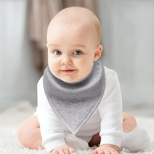 Miniatura 10 de Baberos bandana para bebé, paquete de 8 baberos para bebés, niños, niñas, unisex, 100% algodón, baberos suaves y absorbentes (búho de colores)