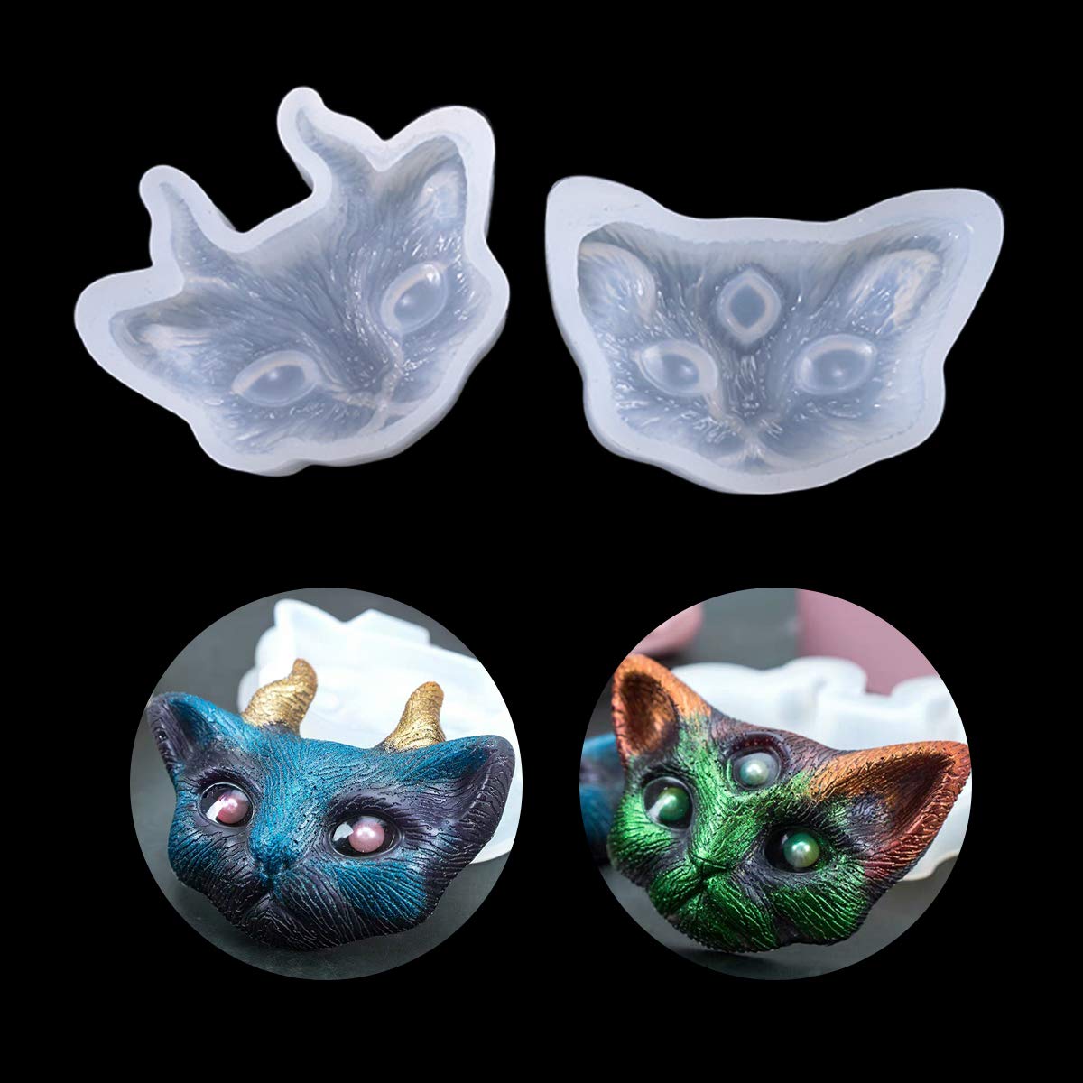 iSuperb 3 pezzi Stampo in Silicone in Resina Stampi di Occhi da