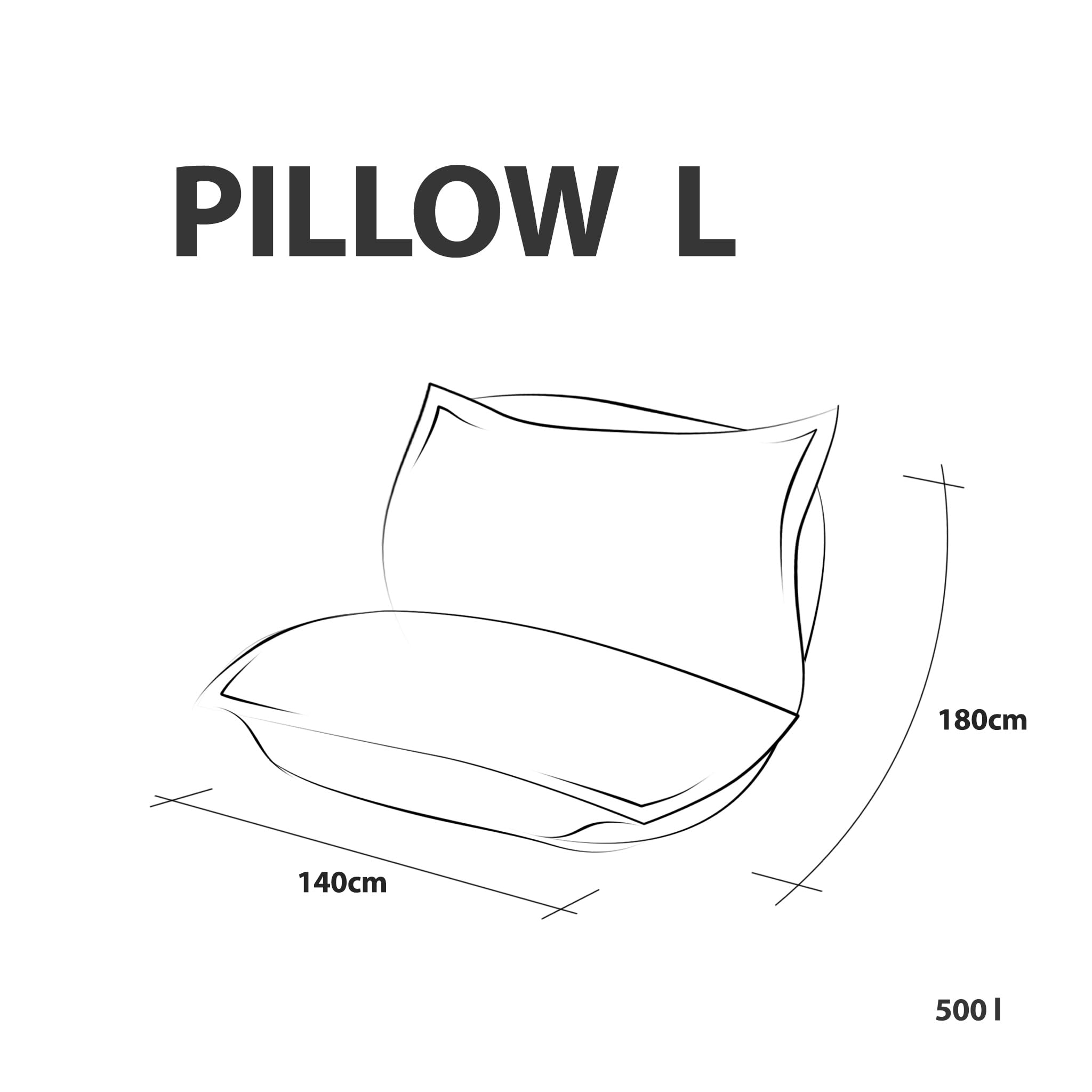 Ecopuf - Sitzsack Bezug ohne Füllung - Hülle Wetterfest - 140 x 180 cm - Polyester Sitzsackbezug zum Befüllen - für Outdoor Sitzpouf - für Garten, Balkon, Terrasse - Größe M - Cappuccino