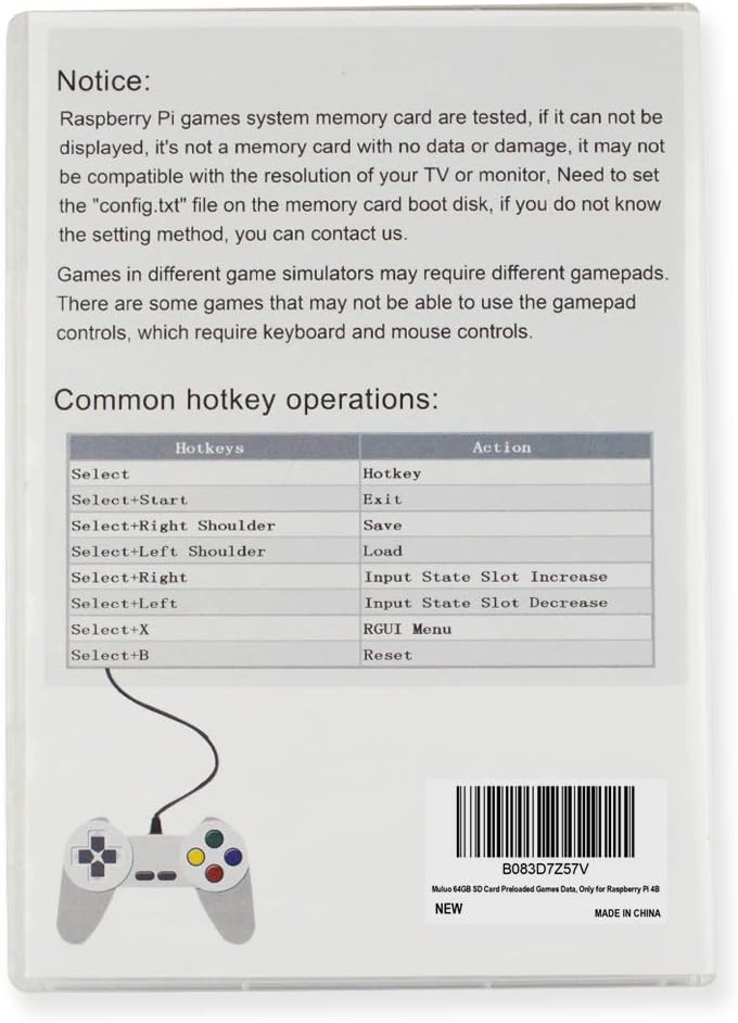 Lowest Price Muluo Retropie Preloaded 64Gb Games Data System with Class 10 Micro SD TF Card, Only Work for Raspberry Pi 4B Best Cyber Monday 🔥 Muluo Retropie Preloaded 64Gb Games Data System with Class 10 Micro SD TF Card, Only Work for Raspberry Pi 4B