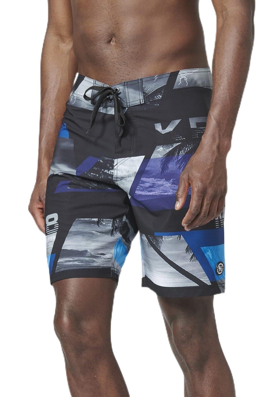 Koroshi Bañador surfero de Hombre Estampado fotográfico, de Color Azul