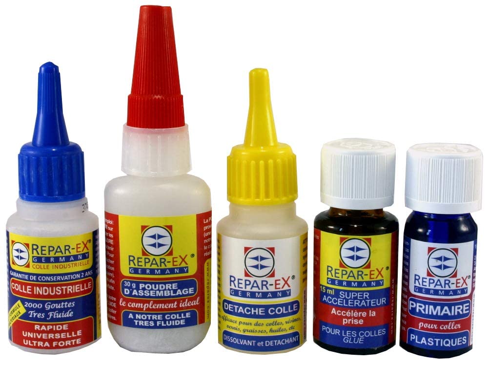 BRICOLAGEPRO - Lot de 5 Produits de Collage Repar-ex - Colle Professionnelle - Kit Professionnel de Collage Grand Format