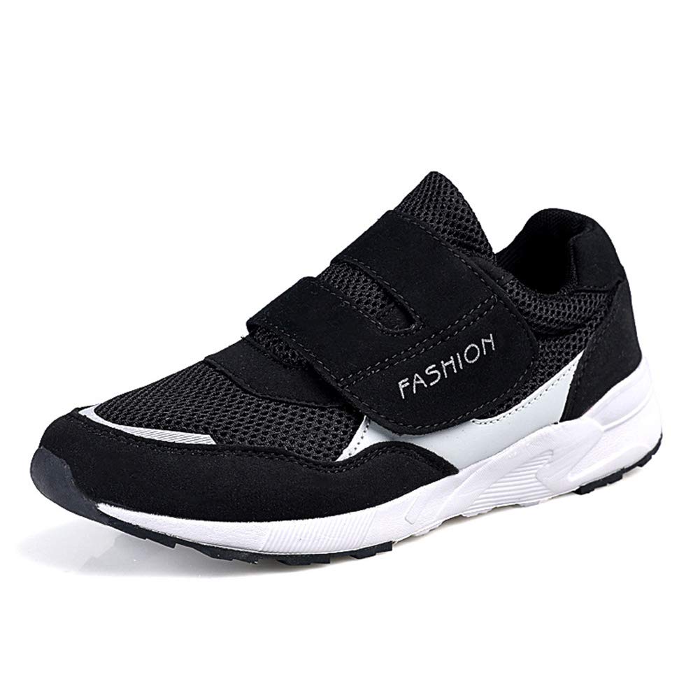 Leader Show Women's Elderly Casual Comfort Walking Shoe Safety Flats Non-Slip Hook & Loop Sneakers