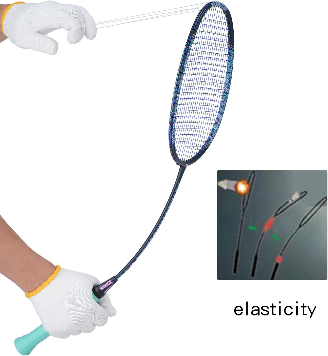 4-Pack Ultra-Lightweight Graphite Badminton Rackets | High-Elasticity Graphite Shaft & Frame | Pre-Wrapped Grip Ready to Use | Enhanced Speed & Control for Players