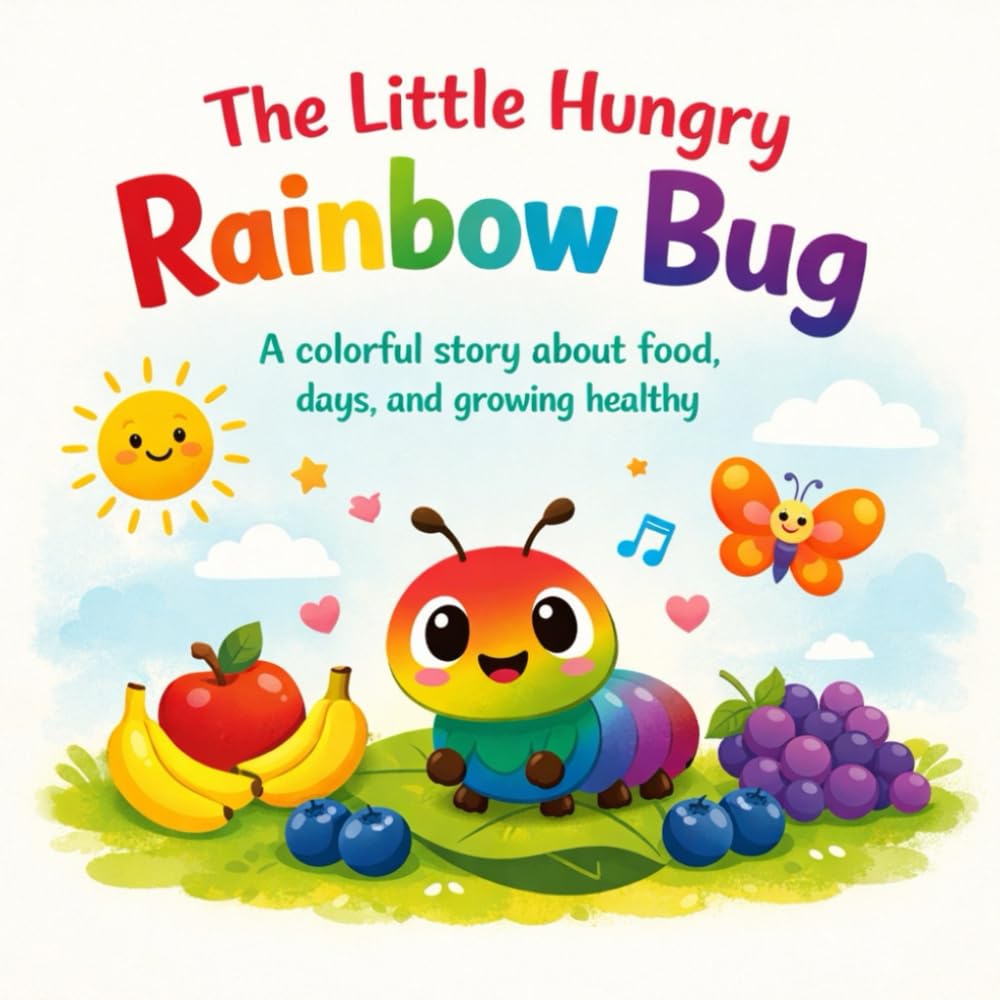 The Little Hungry Rainbow Bug: A Fun Early Learning Story for Kids to Learn Numbers, Colors, Alphabet and Days of the Week