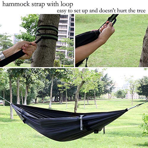 Tianyaoutdoor Camping Hammock With Mosquito Net And Rainfly Lightweight Portable Sleeping Hammock Tent Backpacker Travel Outdoor Gear (Green) #TOP1