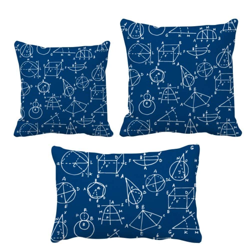 Housse de coussin mathématique pour décorer un bureau d'étudiant