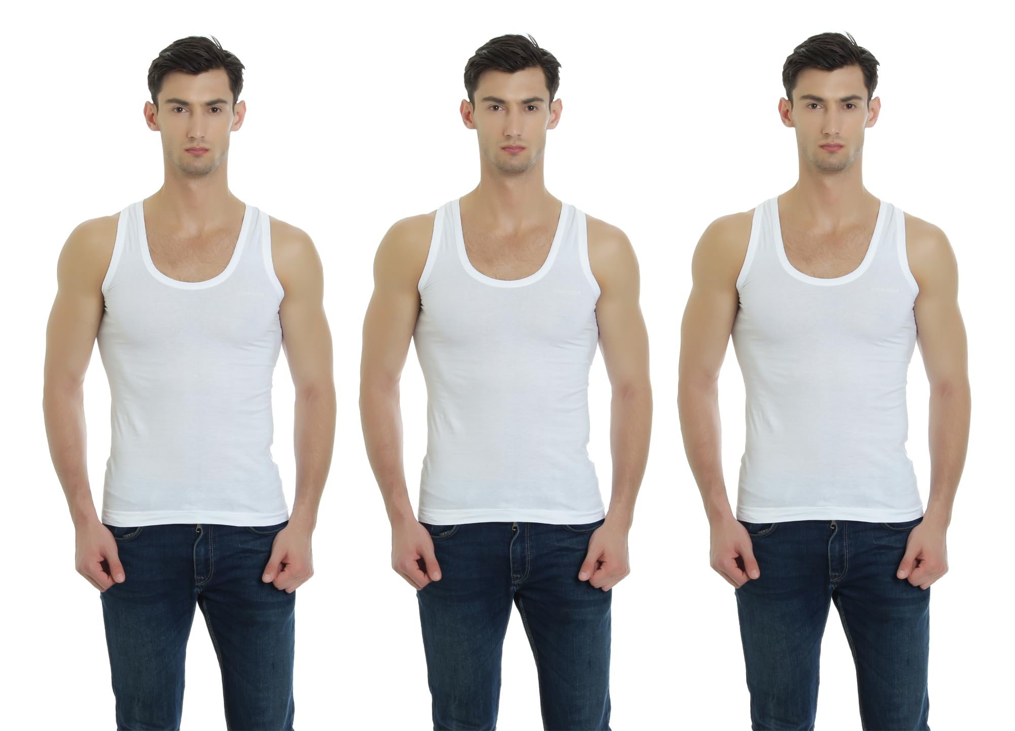 Mens Baniyan/White Vest/Cotton Vest Pack of 3-image-16