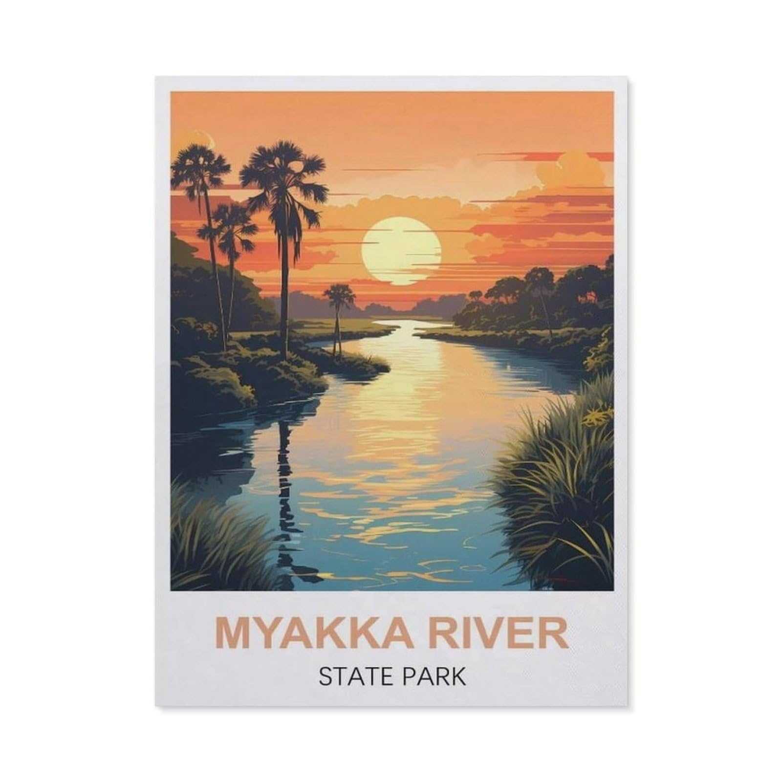 Metal Tin Sign，Myakka River State Park(30x40cm）