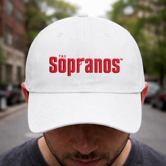 HBO The Sopranos Logo Embroidered Hat Official Adjustable Baseball Cap, Classic Dad Hat