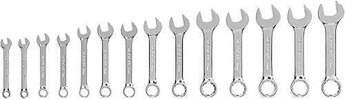 Vista 53 de TEKTON Juego de llaves combinadas rechonchas, 11 piezas (1/4-3/4 pulgadas) WCB90401