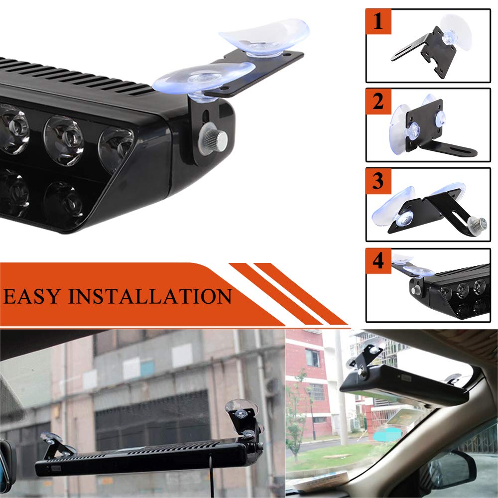 ePathChina Luide autosirene met 7 verschillende tinten, voertuighoorn voor ambulance, sirene, verkeersgeluiden, met zwarte afstandsbediening, 12 V, 100 W