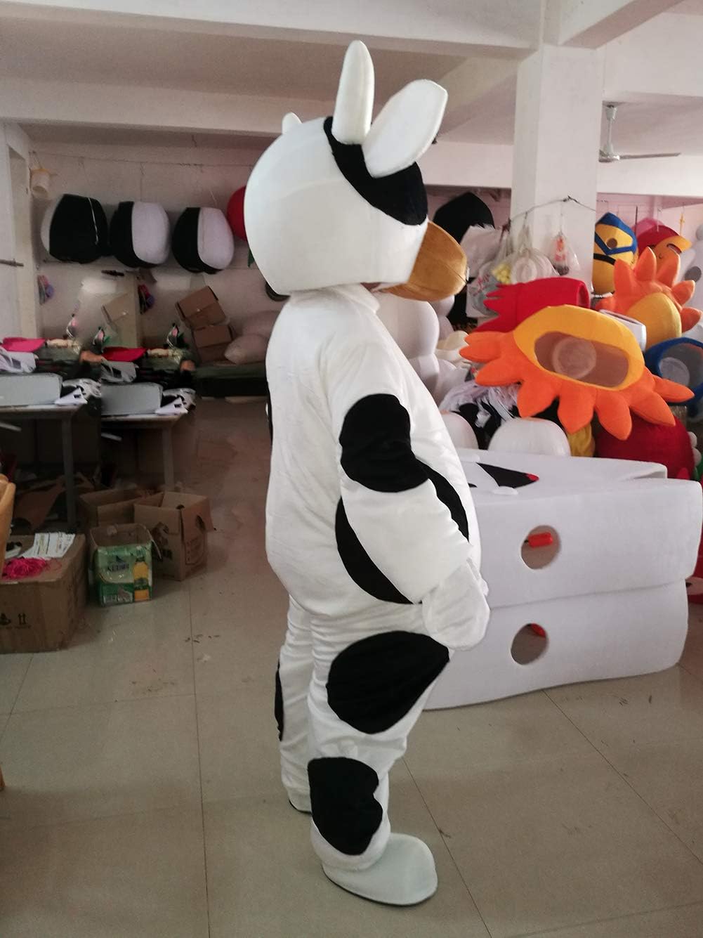 Adult Cow Mascot Costume - Halloween Fancy Dress