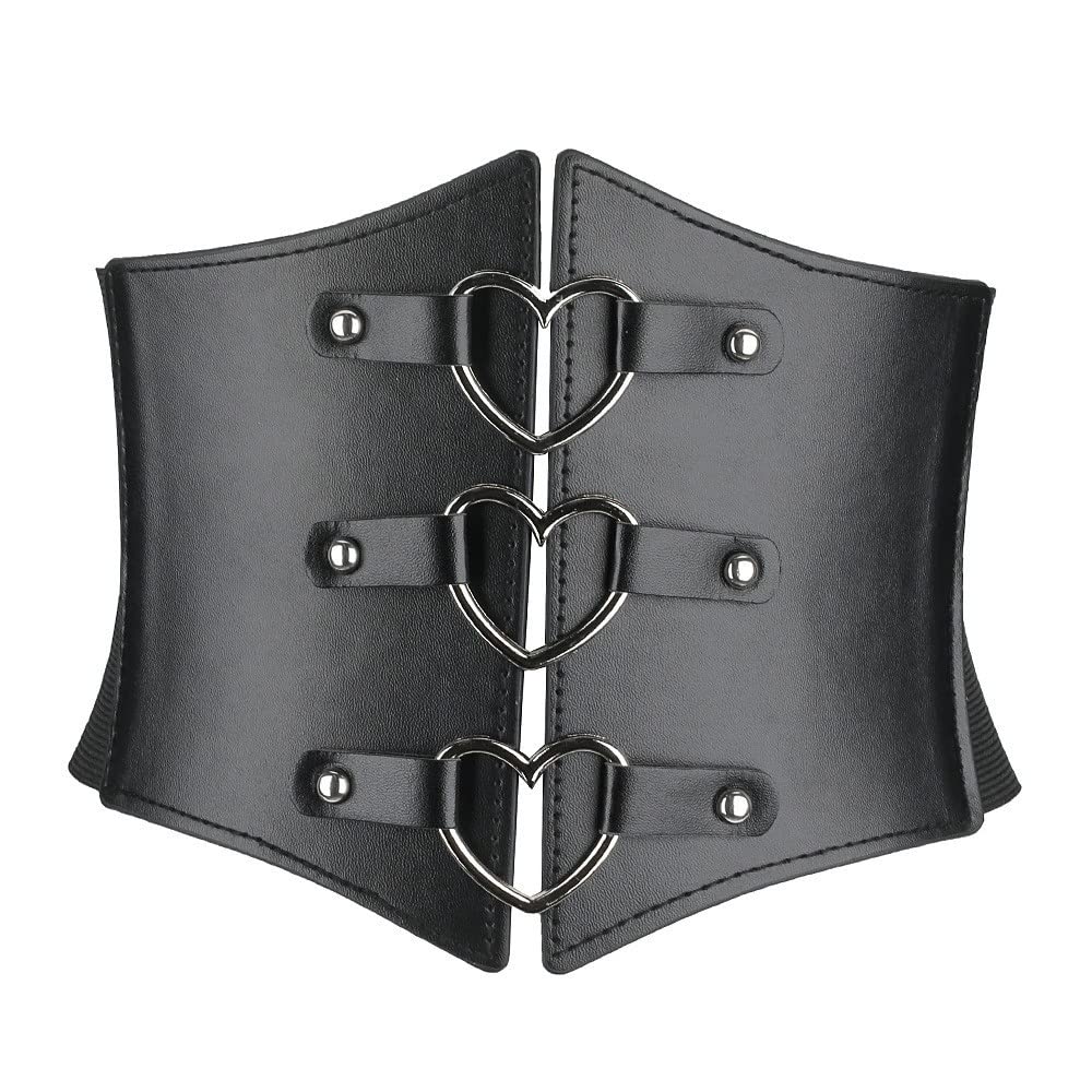 Women's A Waistband Lace-Up Elastic Waistband Cinch Belt Tied Corset Elastic Waist Belt (A)