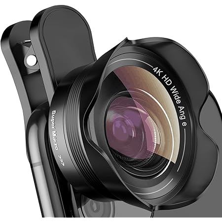 Phone Camera Lens,TODI 4K HD 2 in 1 120° Wide Angle Lens, 20X Macro Lens,Clip-On Phone Lens Compatible iPhone,Samsung, Most Andriod Phones No Distortion