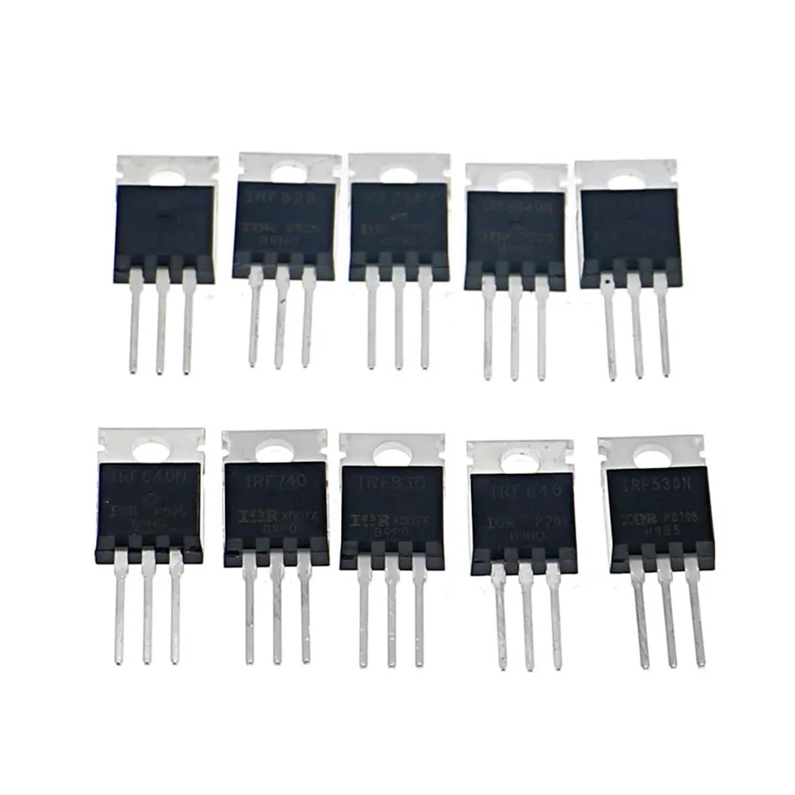 Kit surtido de transistores Mosfet de 50 piezas y 10 tipos