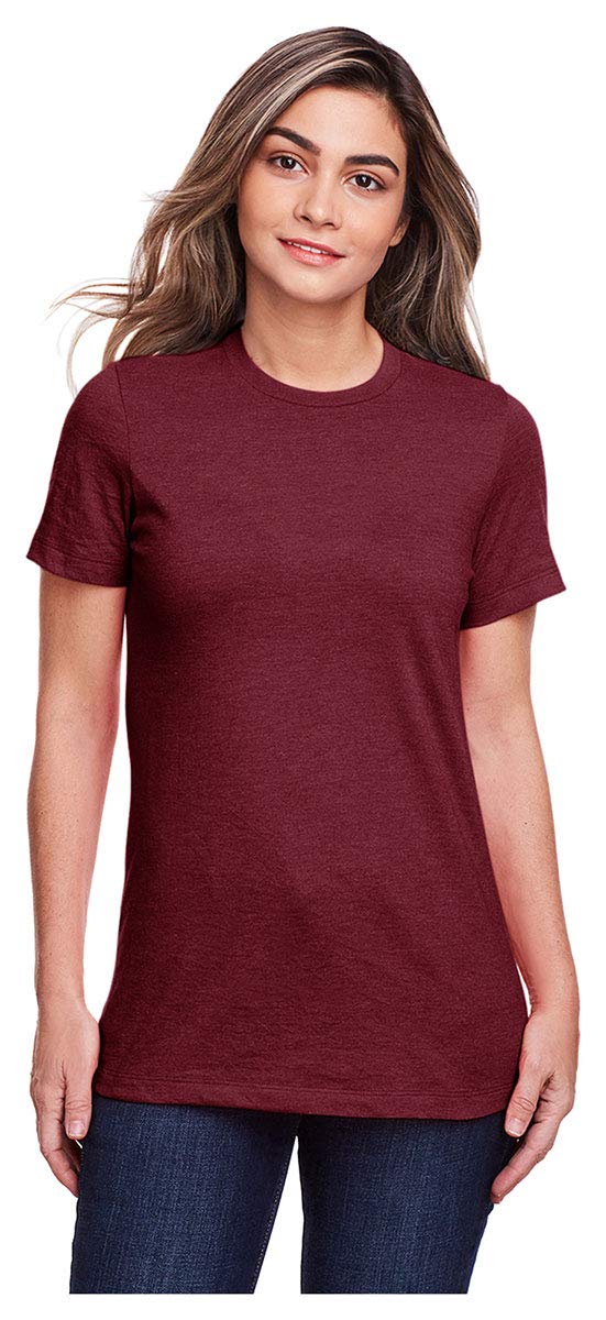 Gildan Ladies Softstyle CVC T-Shirt, Maroon Mist, Large