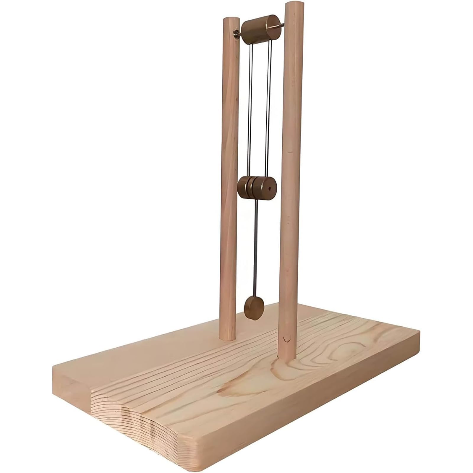 ALDNMBR Chaotic Double Pendulum Decoration, Wooden Physics Demonstration Model, Base Size 30×16cm, DIY Assembly, for Home Office, Unique Table Decoration and Gift