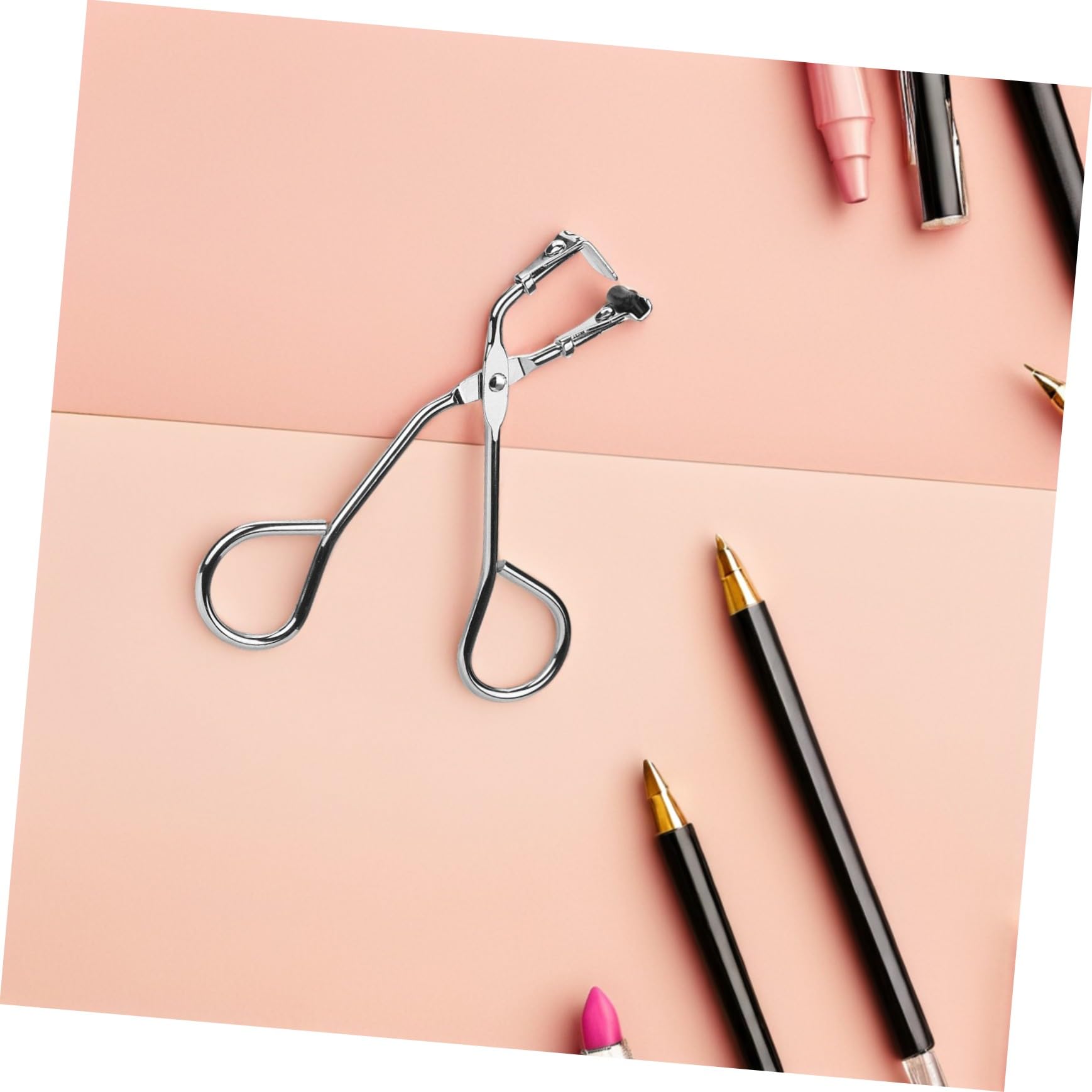 SOLUSTRE Wimpernclip aus Edelstahl Tragbar für Make-up Wimpernzange mit Ergonomischem Design Wimpernformer für Damen Kosmetikwerkzeug für Wimpern-make-up