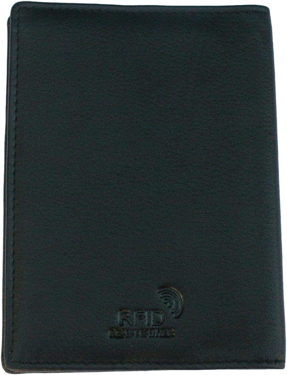 Cartera Viaje Funda de cuero para pasaporte con bandera escocesa, soporte negro, RFID seguro, regalo de viaje 490, Black, Talla única, Contemporáneo