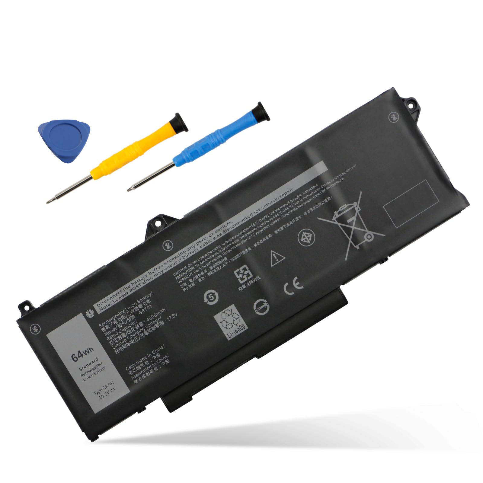 ANTIEE GRT01 Bateria zapasowa do laptopa DELL Latitude 5421 5431 5521 5531 Precision 3561 3470 3571 Alienware m17 R5 AMD Series Laptop 9JRV0 00P3TJ 0P3TJ R05P0 0 0 R05P0 05RGW 15.2V 4000mAh 4-Cell