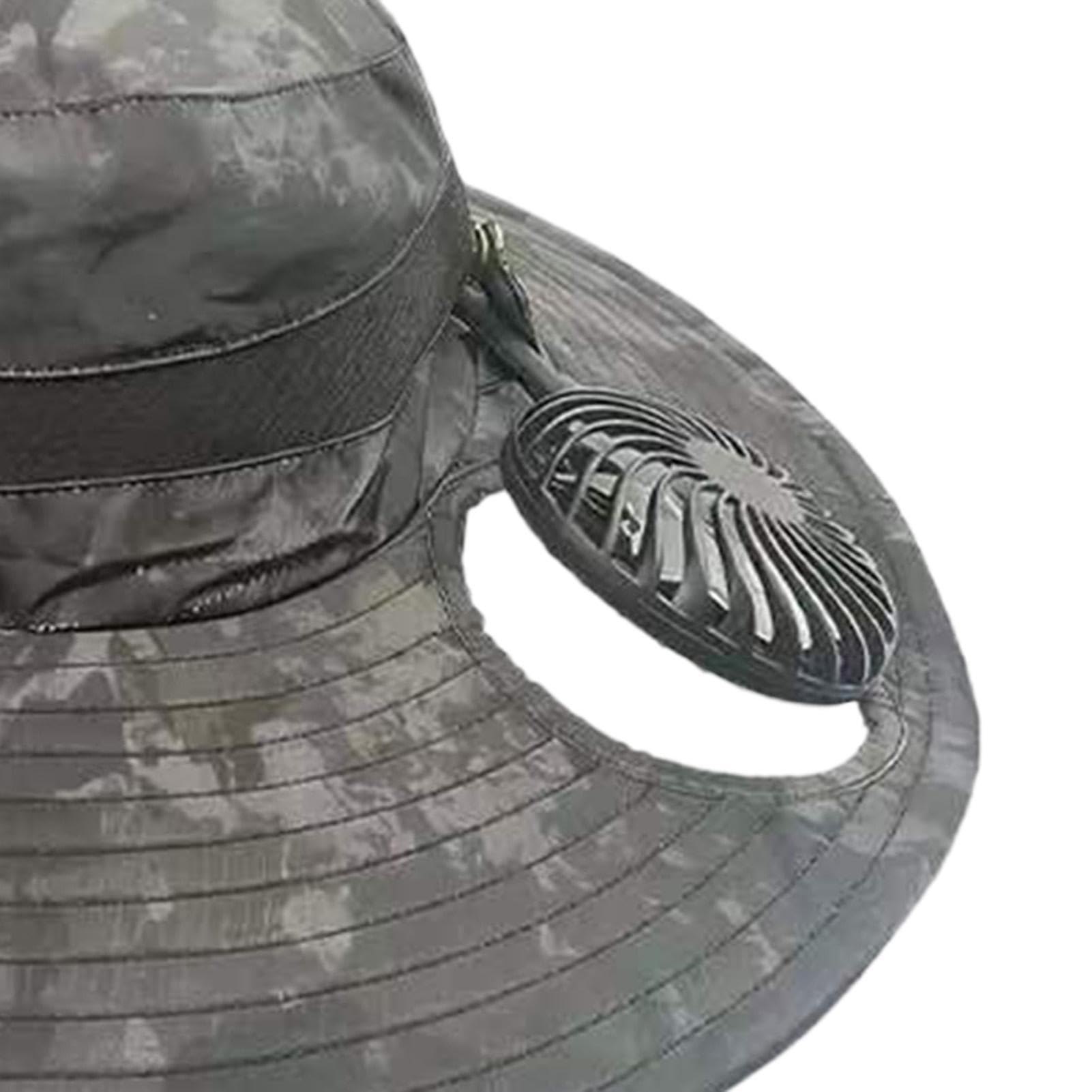Generico Men Bucket Hat | Gorro portátil refrescante | Sombrero de sol de cubo con ventilador, para mujer, adulto, , chico, senderismo, viaje, playa, camping, trabajo