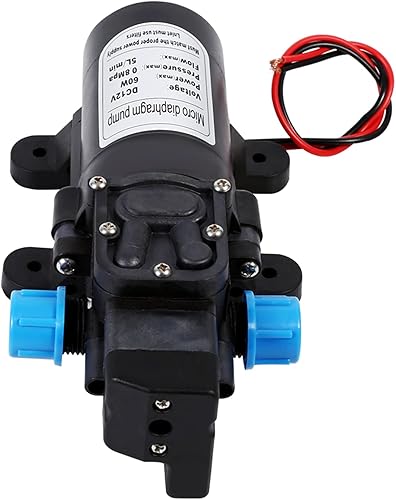 Miniatura 2 de 12 V, alta presión 60 W, diafragma, bomba rociadora de 12 V, bomba de presión de agua para el hogar, bomba autocebante de 116 psi para camping barco
