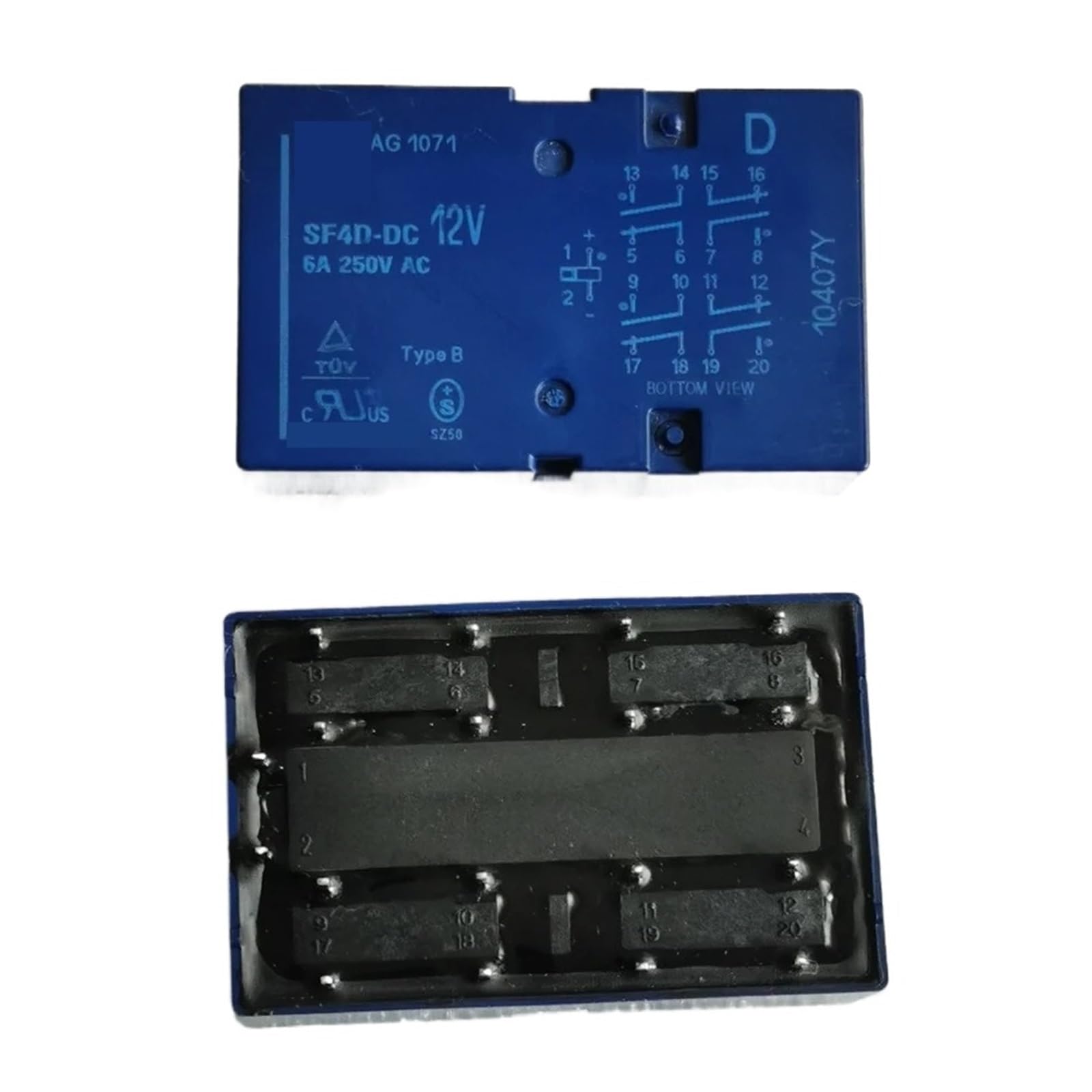 Relé electromecánico SF4-DC48V de 18 pines para cuadros eléctricos y automatización de 250 V CA