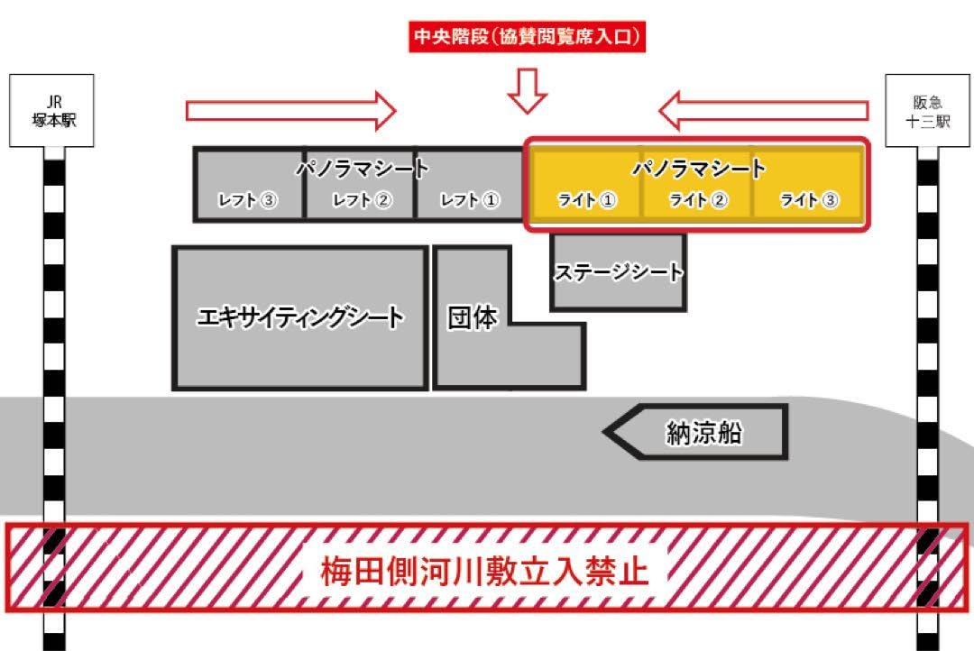 Amazon.co.jp: 2枚2024なにわ淀川花火大会パノラマシートライト 