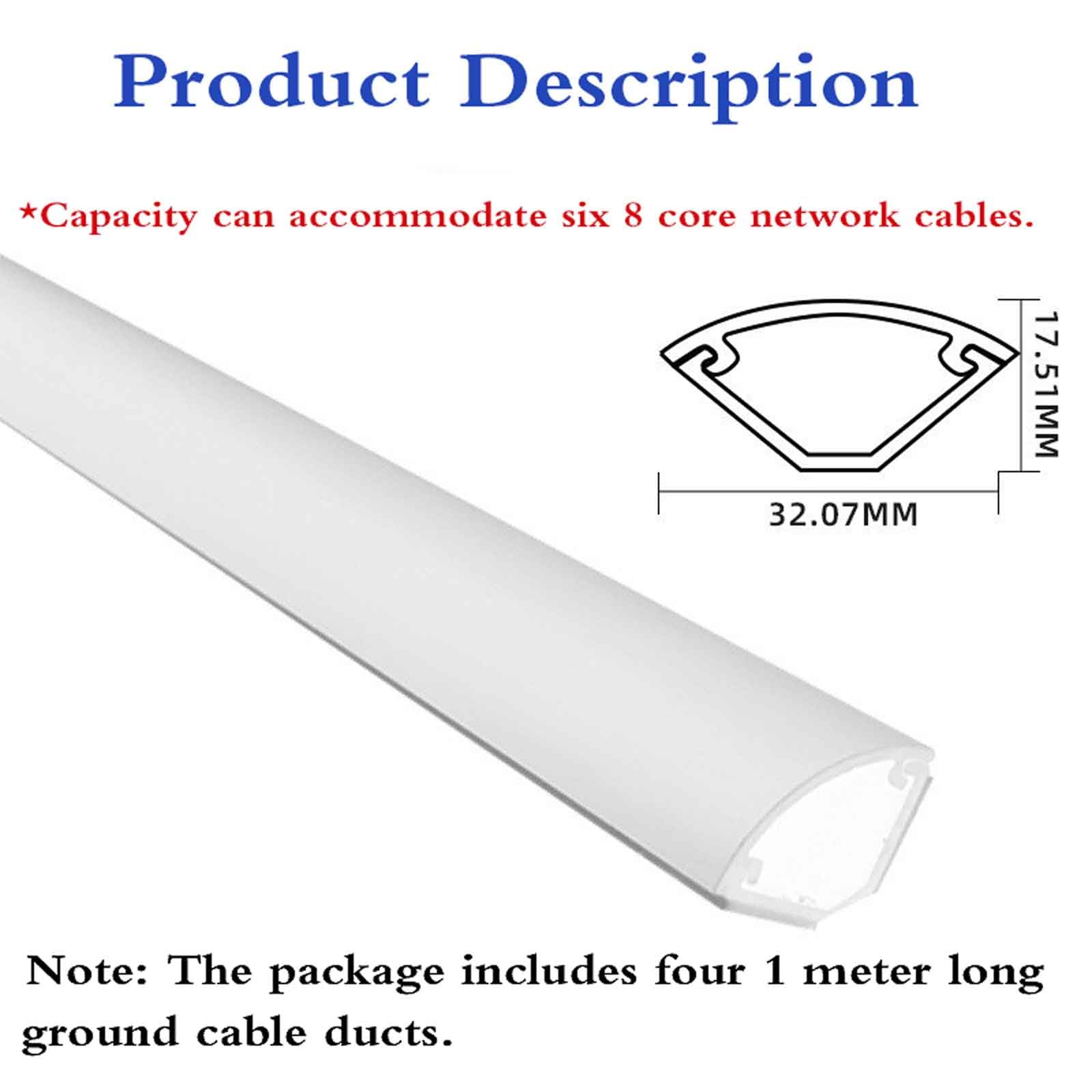 Goulotte Passe Cable Sol,PVC Goulotte Passe Cable Sol,Cache Cable Sol Autocollante,Canal de Cordon de Sol prédécoupé,Flexible,évite Les trébuchements,pour Résidentiel,Bureaux Plus