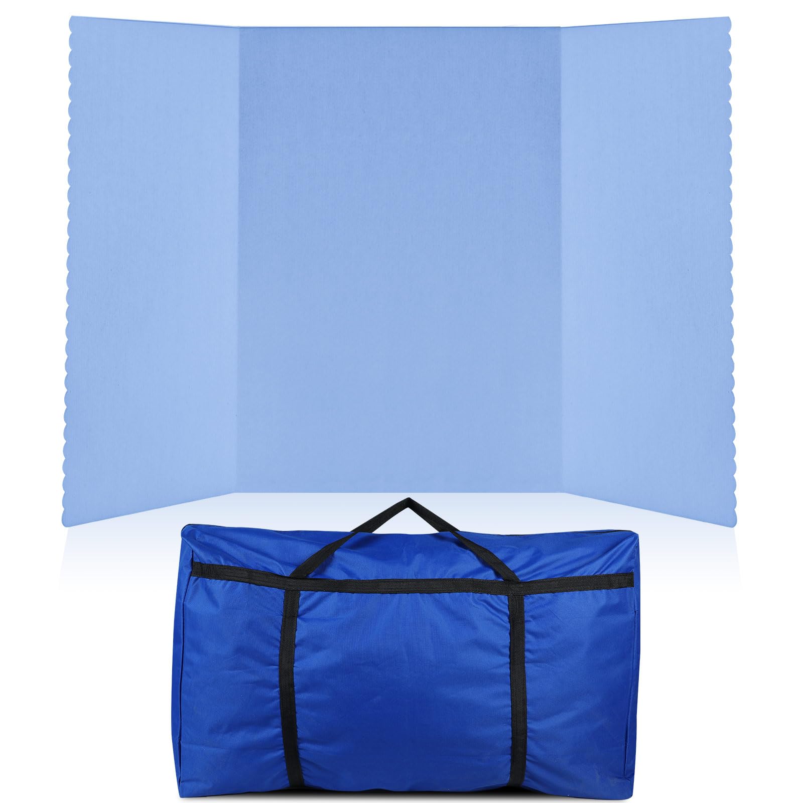 Paterr Trifold Poster Board with Storage Bag 72 x 36 Inch Foldable 3 Panel Presentation Hook and Loop Receptive Fabric Tabletop Science Fair Display Boards for Exhibition(Blue) (Paterr-boards-SGUY75) โ image 1