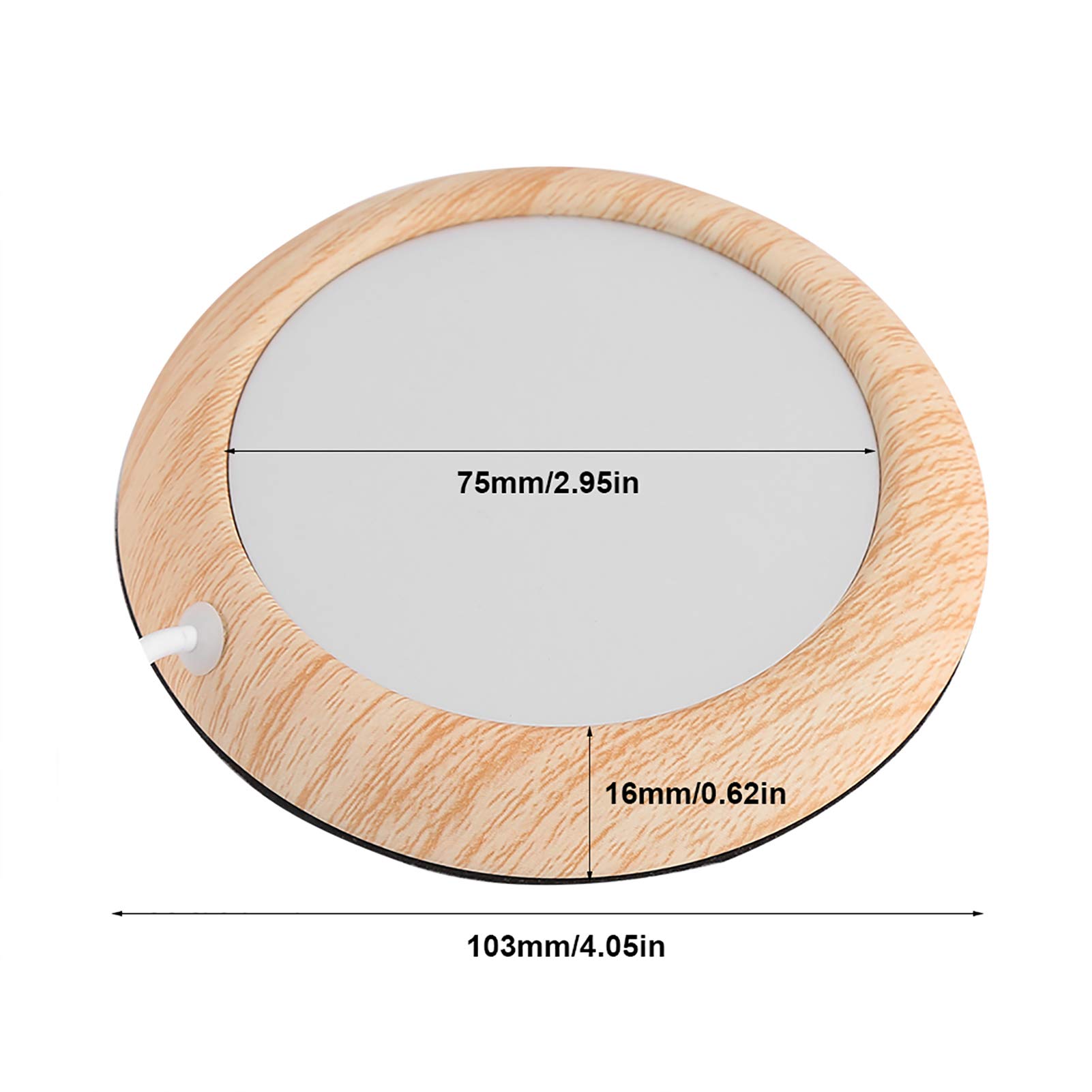 Scaldatazze da caffè, scalda bevande elettrico portatile a riscaldamento rapido, porta USB 5V, adatto per la maggior parte delle tazze in acciaio(Light walnut grain)