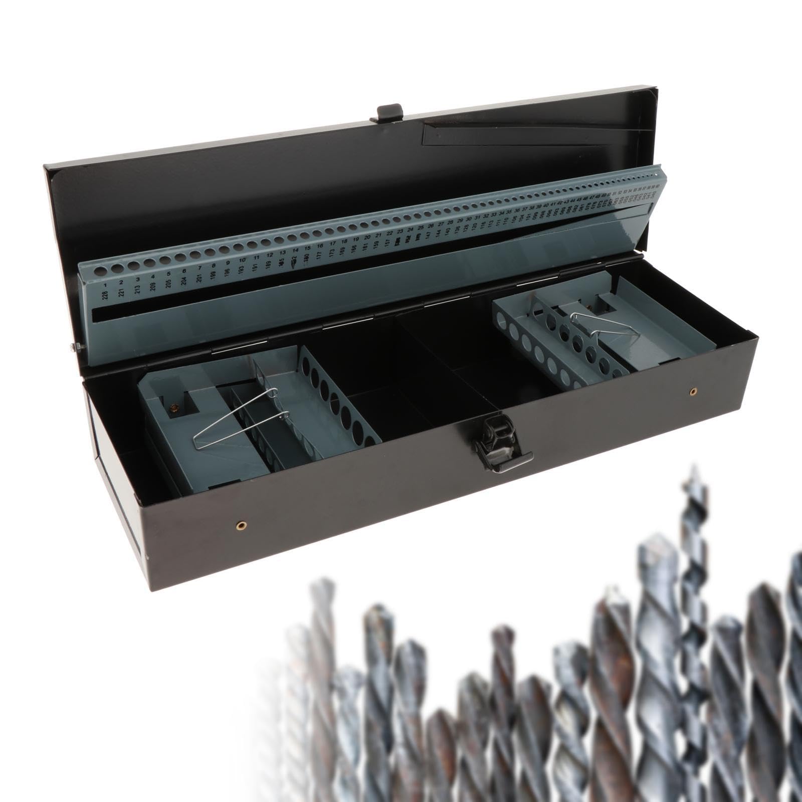 Estuche para Brocas, Soporte para Brocas de Longitud Estándar, Organizador, Caja de Almacenamiento para Brocas Helicoidales, Automóviles, Camiones Y G