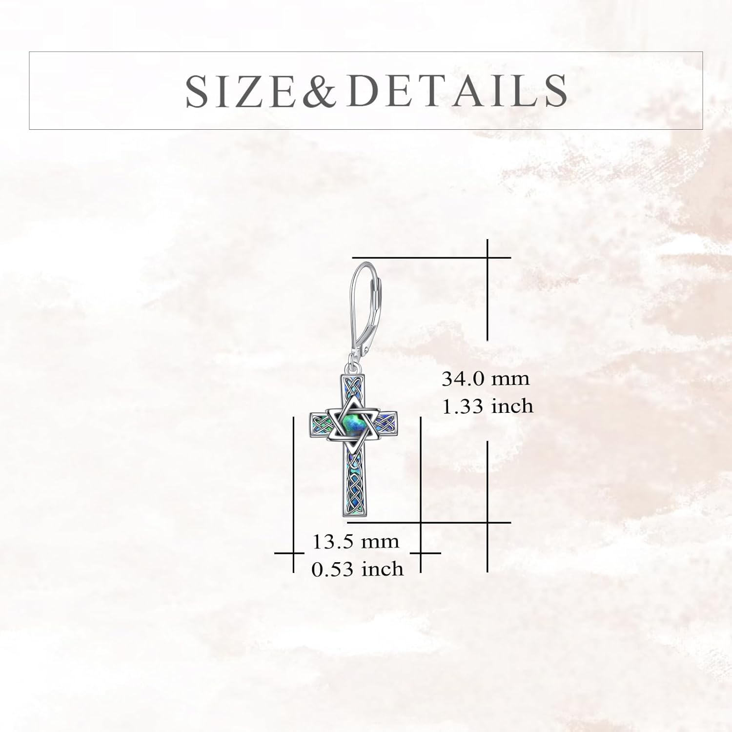 YFN Cross Earrings Sterling Silver Dangle Drop Leverback Cross Earrings Religion Jewelry Christians Gifts for Women Men - Image 4