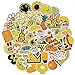 Willingood Aufkleber Mädchen 50pcs VSCO Tumblr Aesthetic Stickers Wasserdicht für Laptop Skateboard Auto Motorrad Fahrrad PS4 Koffer Snowboard iPhone, Gelb