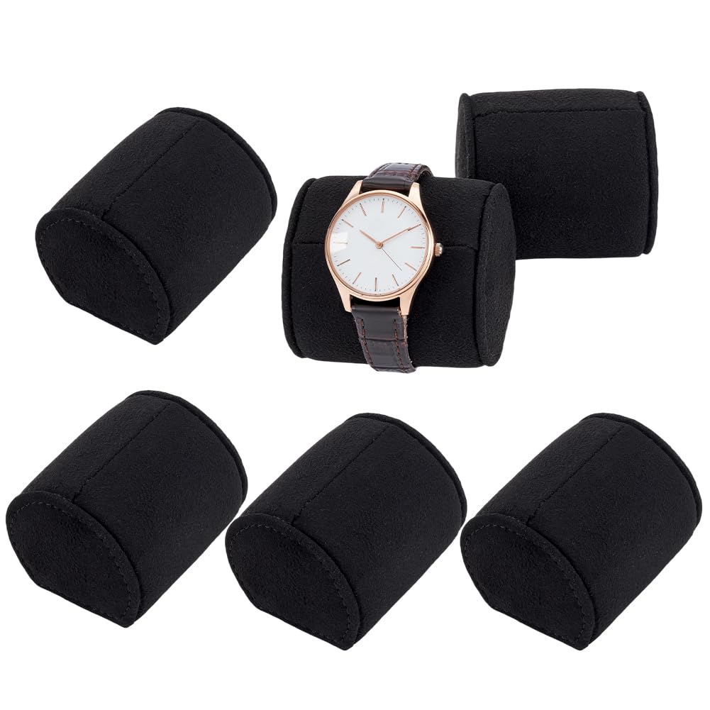 Coussin de montre en flanelle noire PandaHall pour un écrin de présentation élégant