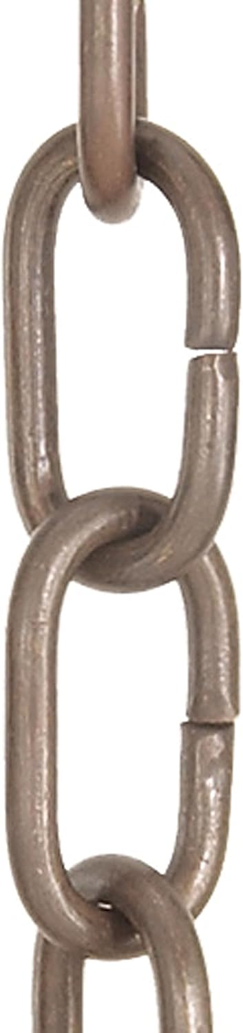 B&P Lamp® Antique Finish Brass, Straight Side Oval Chain, Ft.