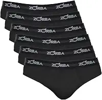 Kit Com 6 Cuecas Zorba Slip Max 764 Azul Marinho