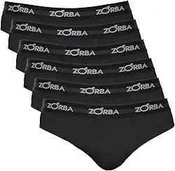 Kit Com 6 Cuecas Zorba Slip Max 764 Azul Marinho